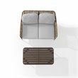Crosley Furniture Haven 2Pc Outdoor Wicker Conversation Set in Gray & Brown