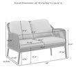 Crosley Furniture Haven 2Pc Outdoor Wicker Conversation Set in Gray & Brown