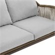 Crosley Furniture Haven 2Pc Outdoor Wicker Conversation Set in Gray & Brown