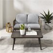 Crosley Furniture Haven 2Pc Outdoor Wicker Conversation Set in Gray & Brown
