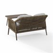 Crosley Furniture Haven 2Pc Outdoor Wicker Conversation Set in Gray & Brown