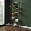 Crosley Furniture Sloane Art Deco Glass Metal Etagere in Gold