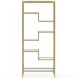 Crosley Furniture Sloane Art Deco Glass Metal Etagere in Gold