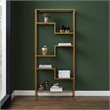 Crosley Furniture Sloane Art Deco Glass Metal Etagere in Gold