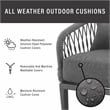 Crosley Furniture Dover 2 Piece Patio Rope Loveseat Set in Charcoal and Black