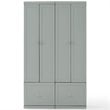 Crosley Furniture Harper Modern Wood/Metal Pantry Closet in Gray (Set of 2)