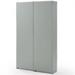 Crosley Furniture Harper Modern Wood/Metal Pantry Closet in Gray (Set of 2)