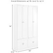 Crosley Furniture Harper Modern Wood/Metal Pantry Closet in Gray (Set of 2)