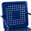 Crosley Furniture Bates 5 Piece Retro Metal Patio Dining Set in Navy and White