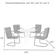 Crosley Furniture Bates 5 Piece Retro Metal Patio Dining Set in Navy and White