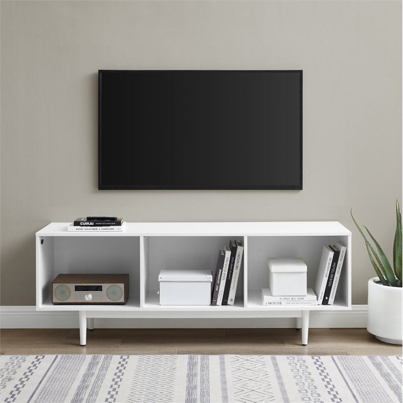 Crosley Furniture Liam Large Wooden Record Storage Console Cabinet In White Bushfurniturecollection Com Crosley Furniture Liam Large Wooden, Liam Sideboard Buffet Console Table