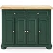 Crosley Furniture Madison Wood Top Kitchen Island Cart in Emerald