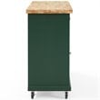 Crosley Furniture Madison Wood Top Kitchen Island Cart in Emerald