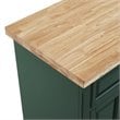 Crosley Furniture Madison Wood Top Kitchen Island Cart in Emerald