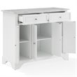 Crosley Furniture Avery Wood Top Kitchen Island Cart in Distressed White