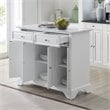 Crosley Furniture Avery Wood Top Kitchen Island Cart in Distressed White