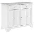 Crosley Furniture Avery Wood Top Kitchen Island Cart in Distressed White