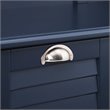 Crosley Furniture Ellison Coastal Wood Hall Tree in Navy and Chrome