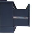 Crosley Furniture Ellison Coastal Wood Hall Tree in Navy and Chrome