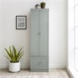 Crosley Furniture Harper Modern Wood/Metal Pantry Closet in Gray