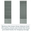 Crosley Furniture Harper Modern Wood/Metal Pantry Closet in Gray