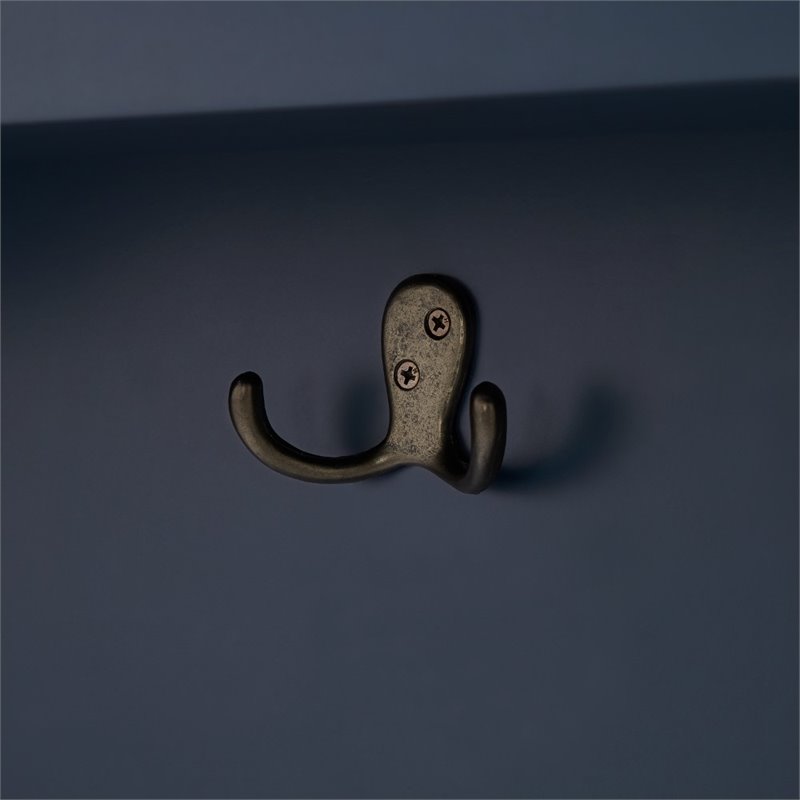 Crosley Furniture Shoreline Coastal Wooden Hall Tree in Navy