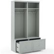 Crosley Furniture Harper Modern Wood Hall Tree Entryway in Gray (Set of 2)