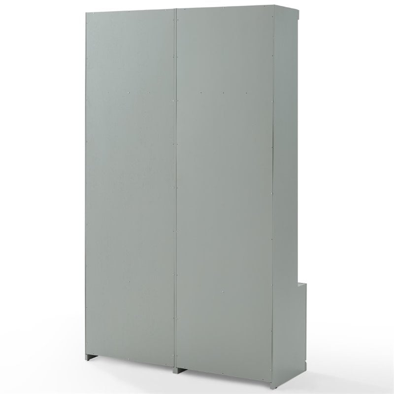 Crosley Furniture Harper Modern Wood Hall Tree Entryway in Gray (Set of 2)
