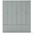 Crosley Furniture Harper Modern Wood/Metal Pantry Closet in Gray (Set of 3)