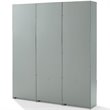 Crosley Furniture Harper Modern Wood/Metal Pantry Closet in Gray (Set of 3)