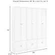 Crosley Furniture Harper Modern Wood/Metal Pantry Closet in Gray (Set of 3)