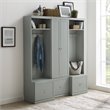Crosley Furniture Harper 3 PC Modern Wooden Entryway Storage Set in Gray
