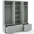 Crosley Furniture Harper 3 PC Modern Wooden Entryway Storage Set in Gray