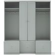 Crosley Furniture Harper 3 PC Modern Wooden Entryway Storage Set in Gray
