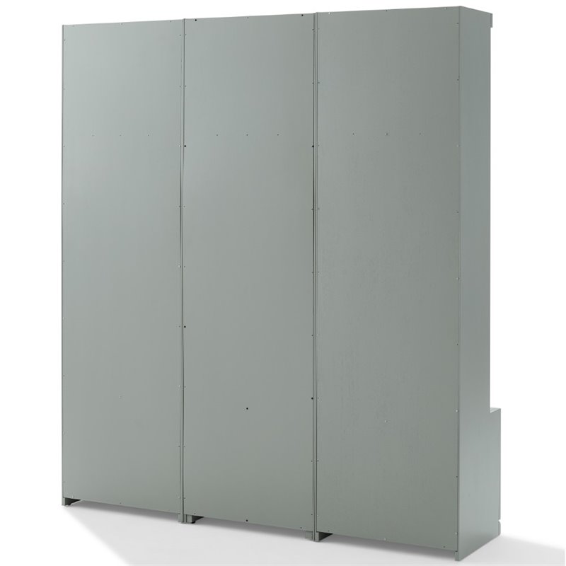 Crosley Furniture Harper 3 PC Modern Wooden Entryway Storage Set in Gray