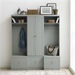 Crosley Furniture Harper 3 PC Modern Wooden Entryway Storage Set in Gray