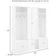 Crosley Furniture Harper 3 PC Modern Wooden Entryway Storage Set in Gray