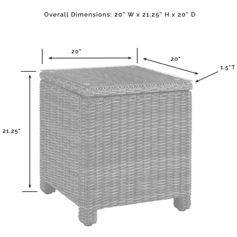 Crosley Furniture Bradenton 3 Pc Wicker / Rattan Outdoor Chair Set in Sand/Brown