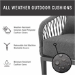 Crosley Furniture Dover 4-Pc Patio Loveseat Set in Heathered Charcoal Gray