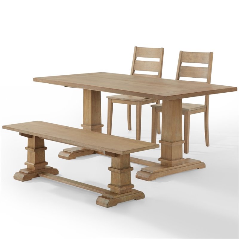 Crosley Furniture Joanna 4-Piece Modern Wood Dining Set in Rustic Brown