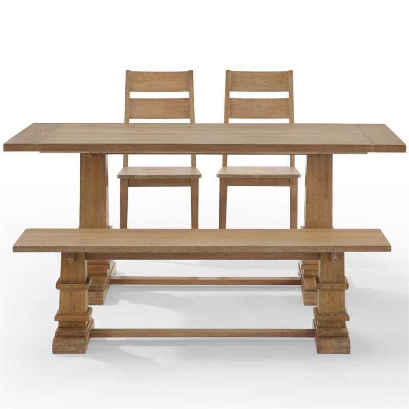 Crosley Furniture Joanna 4-Piece Modern Wood Dining Set in Rustic Brown
