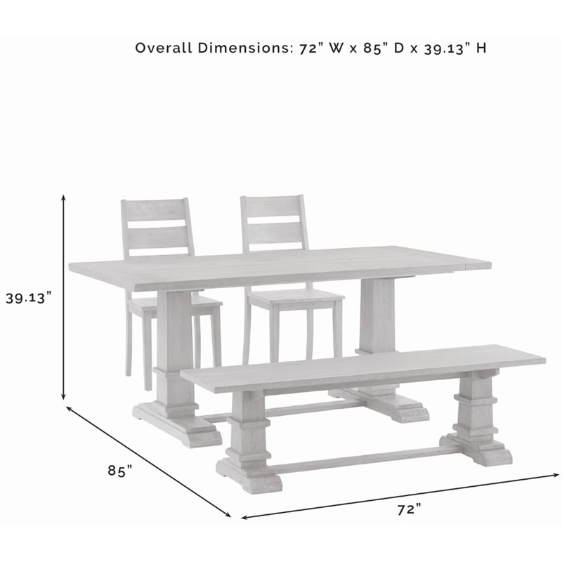 Crosley Furniture Joanna 4-Piece Modern Wood Dining Set in Rustic Brown