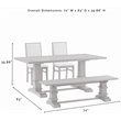 Crosley Furniture Joanna 4-Piece Modern Wood Dining Set in Rustic Brown/Cream