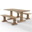 Crosley Furniture Joanna 3-Piece Modern Wood Dining Set in Rustic Brown