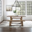 Crosley Furniture Joanna 3-Piece Modern Wood Dining Set in Rustic Brown