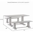 Crosley Furniture Joanna 3-Piece Modern Wood Dining Set in Rustic Brown