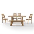 Crosley Furniture Joanna 6-Piece Modern Wood Dining Set in Rustic Brown