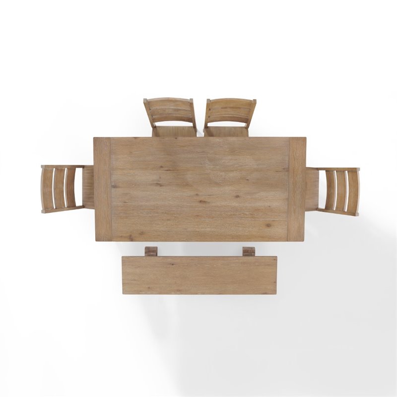 Crosley Furniture Joanna 6-Piece Modern Wood Dining Set in Rustic Brown