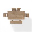 Crosley Furniture Joanna 6-Piece Modern Wood Dining Set in Rustic Brown