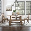 Crosley Furniture Joanna 6-Piece Modern Wood Dining Set in Rustic Brown